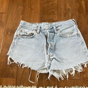 Vintage Levi shorts with butt rip